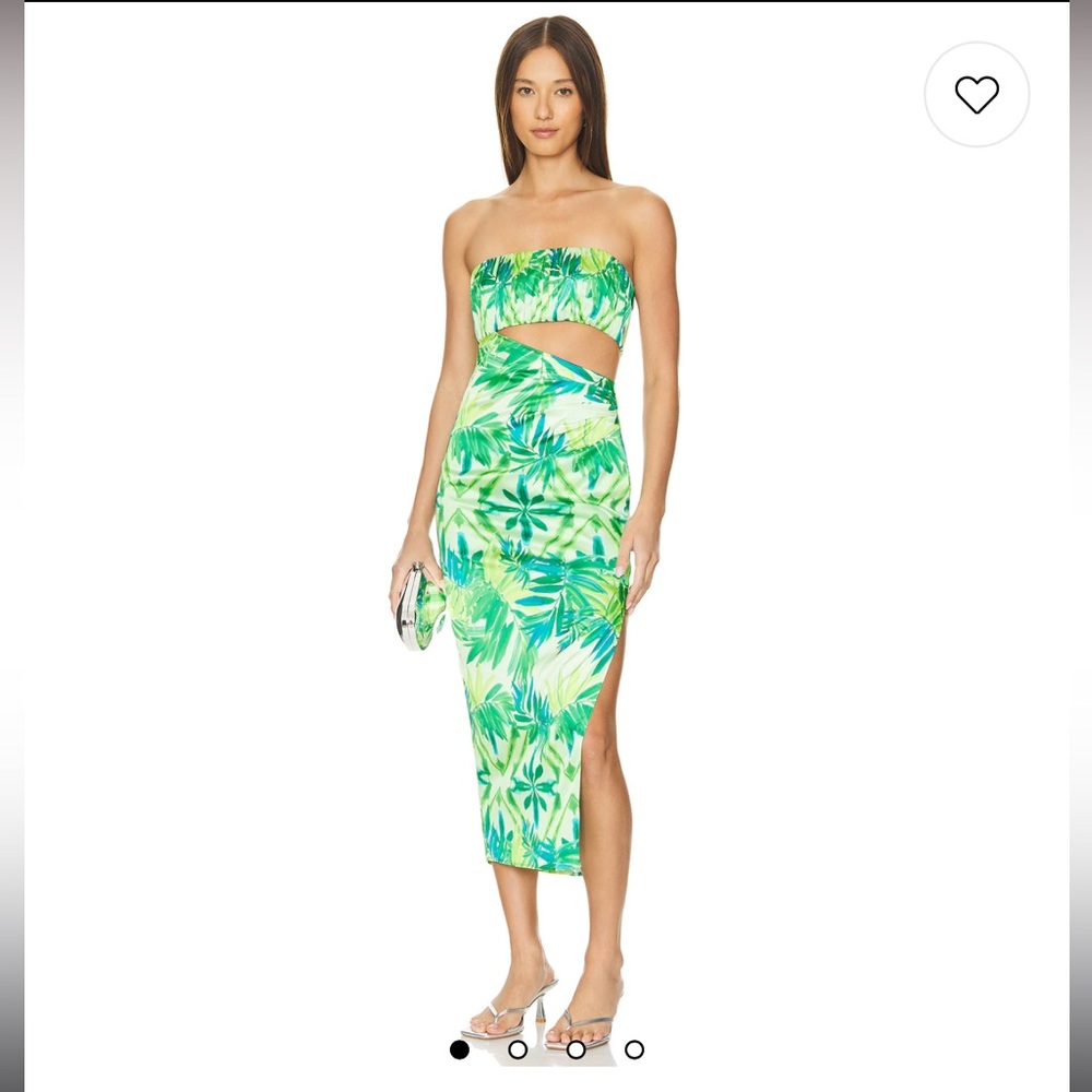 Runaway the Label Posanto Dress in Palm Print Small